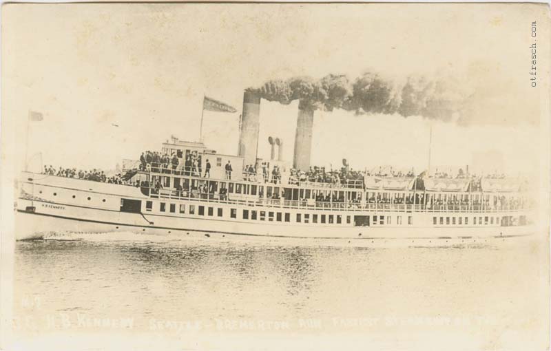 Copy of Image 188 - S.S. H.B. Kennedy Seattle - Bremerton Run Fastest Steamship on the Coast
