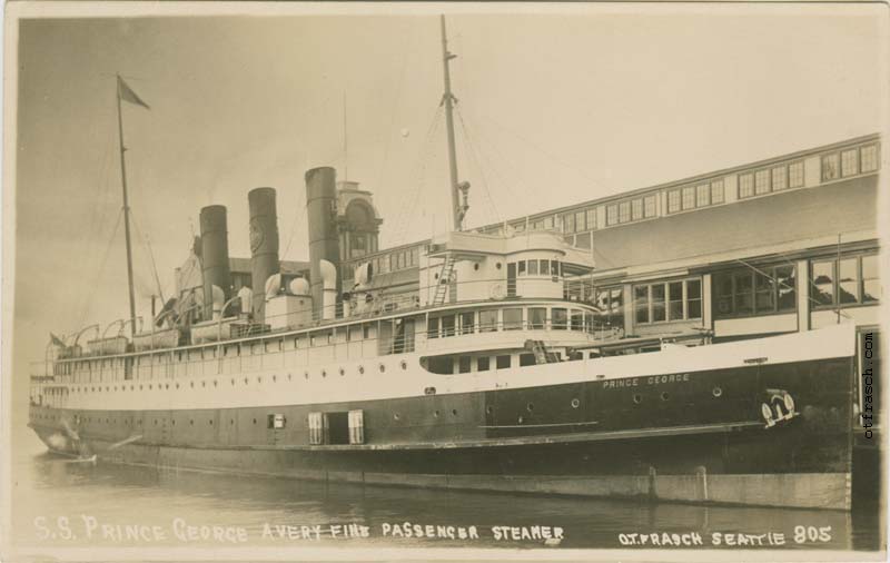 Image 805 - S.S. Prince George A Very Fine Passenger Steamer