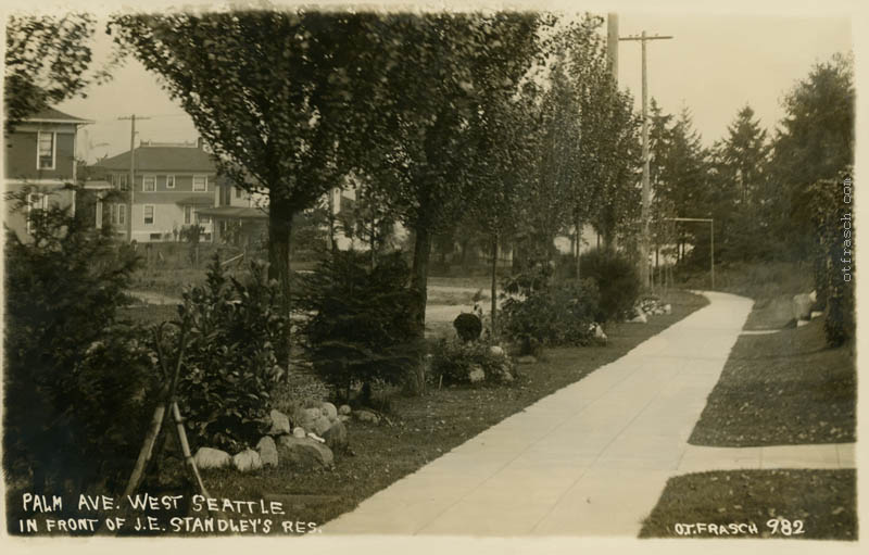 Image 982 - Palm Ave. West Seattle In Front of J.E. Standley's Res.