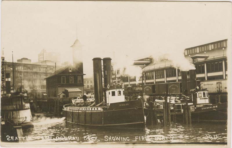 Image 1018 - Seattle from Colman Dock Showing Fire Boats