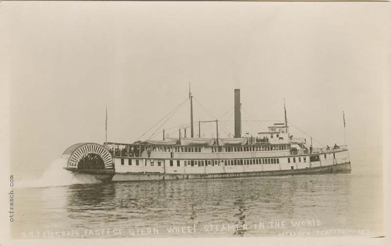 Image 159 - S.S. Telegraph, Fastest Stern Wheel Steamer in the World