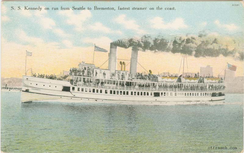 Copy of Image 188 - S.S. Kennedy on run from Seattle to Bremerton, fastest steamer on the coast