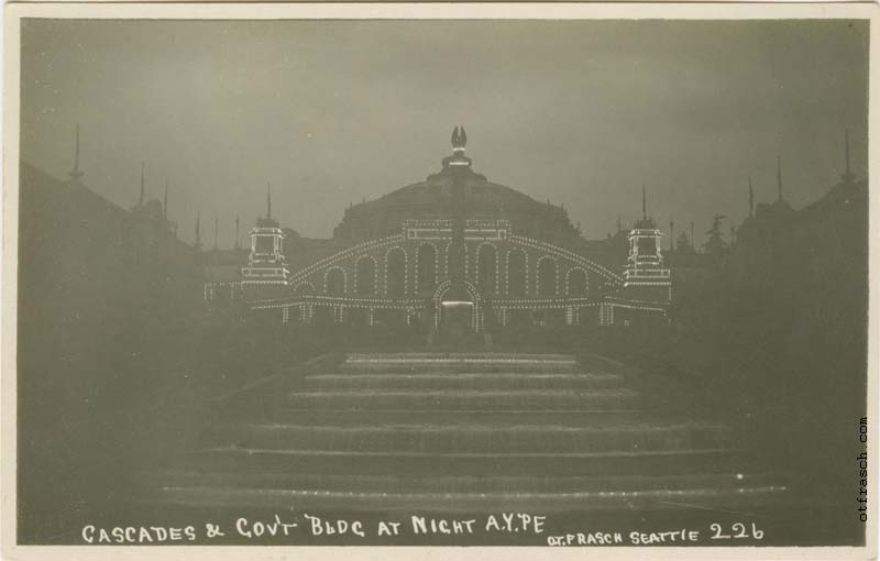 Image 226 - Cascades & Gov't Bldg at Night A.Y.P.E.