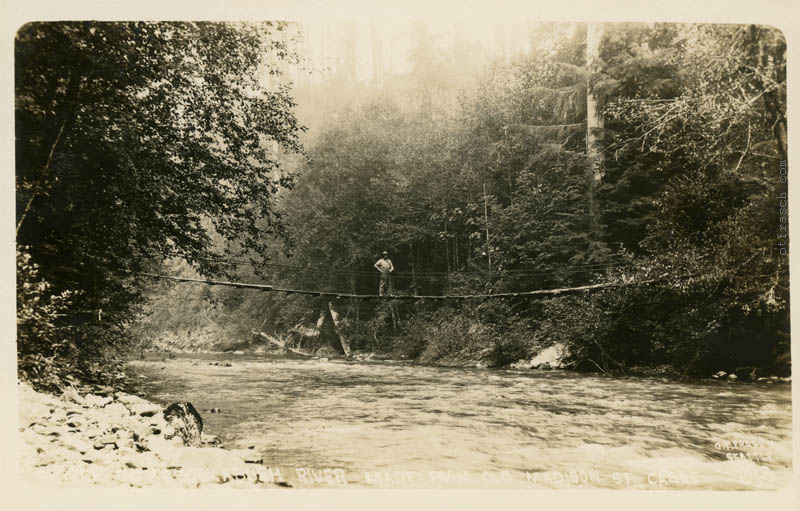 Image 298 - Bridge over Duckabush River Made from Old Madison St. Cable