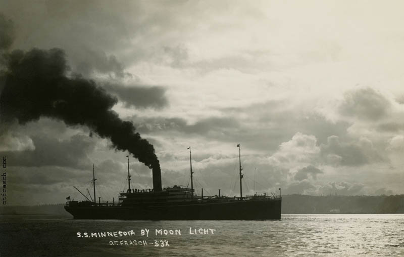 Image 53X - S.S. Minnesota by Moon Light