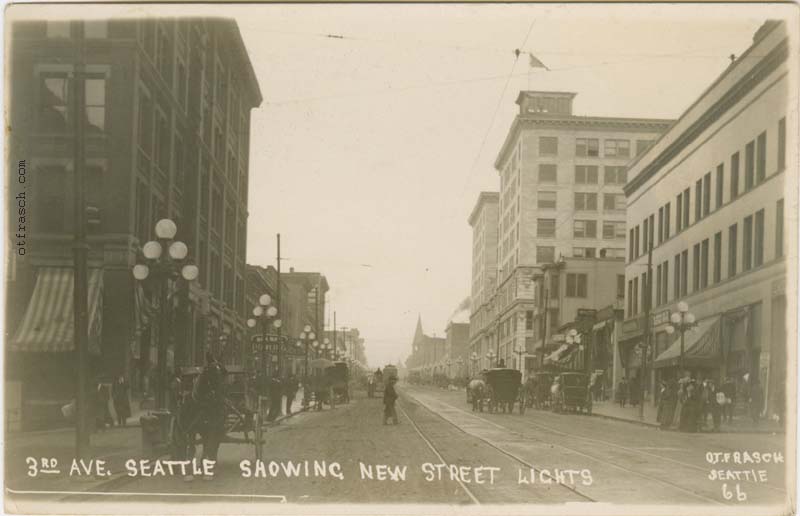 Image 66 - 3rd Ave. Seattle Showing New Street Lights