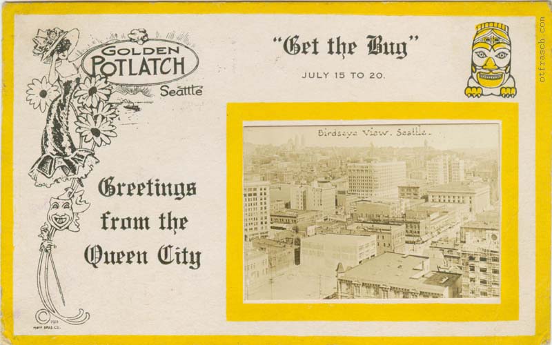 Copy of Image 700 - Golden Potlatch Seattle Greetings from the Queen City