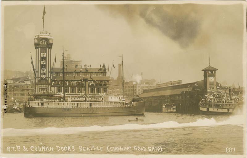 Image 887 - G.T.P. & Colman Docks Seattle (Showing Gold Ship)