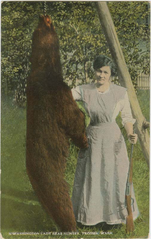 A Washington Lady Bear Hunter Tacoma Wash.