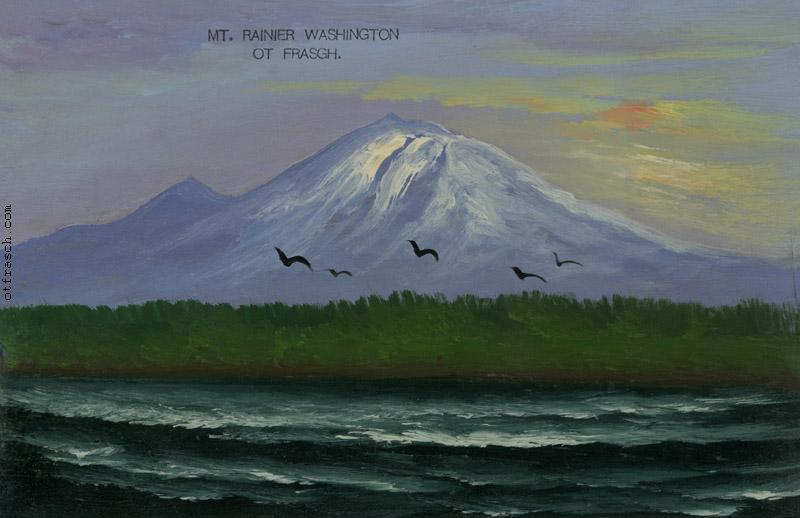 Unnumbered Image - Hand-painted Mt. Rainier Washington