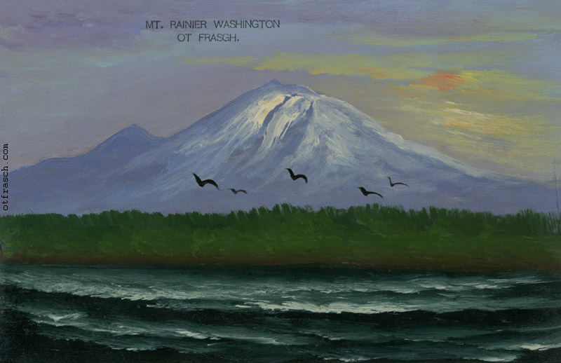 Unnumbered Image - Hand-painted Mt. Rainier Washington