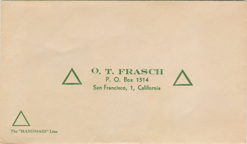 O.T. Frasch Triangle Art Envelope - c. 1950s