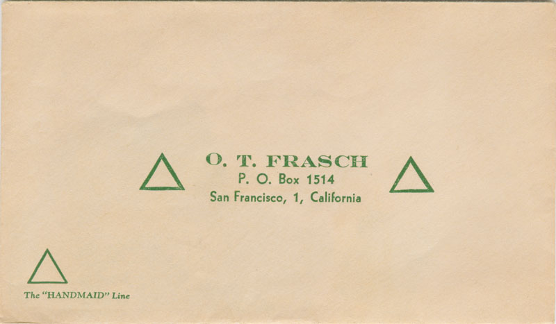 O.T. Frasch Triangle Art Envelope - c. 1950s